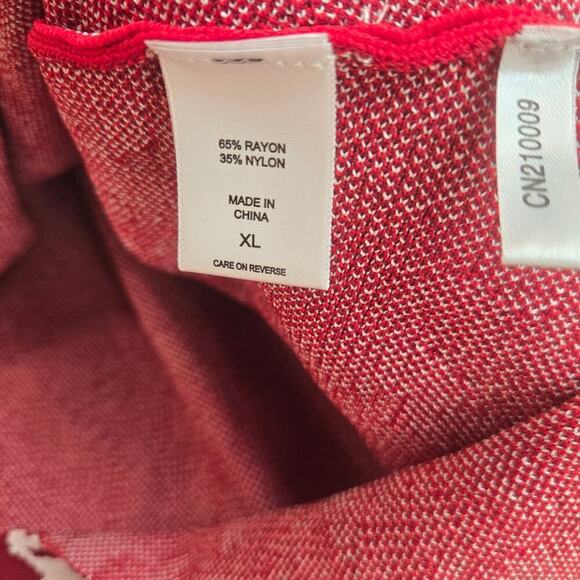NWT NY & Co Womens Red Houndstooth Knit Dress Size XL Old Money Preppy Workwear - Picture 9 of 12